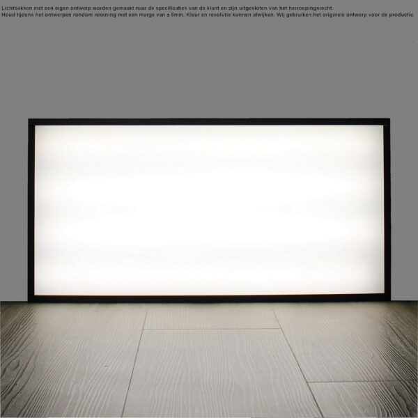 Lichtbak 60x30 cm met eigen ontwerp