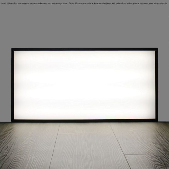 Huren: Lichtbak 60x30 cm met eigen ontwerp