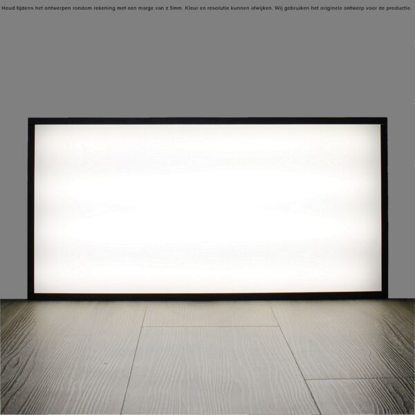 Huren: Lichtbak 60x30 cm met eigen ontwerp