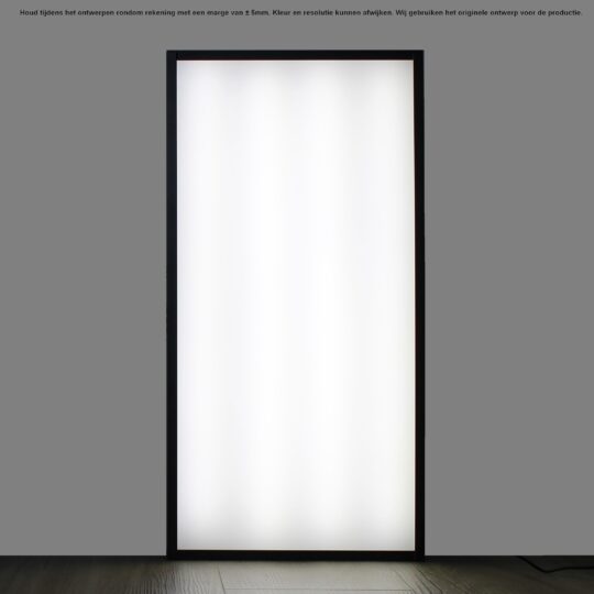 Huren: Lichtbak 30x60 cm met eigen ontwerp
